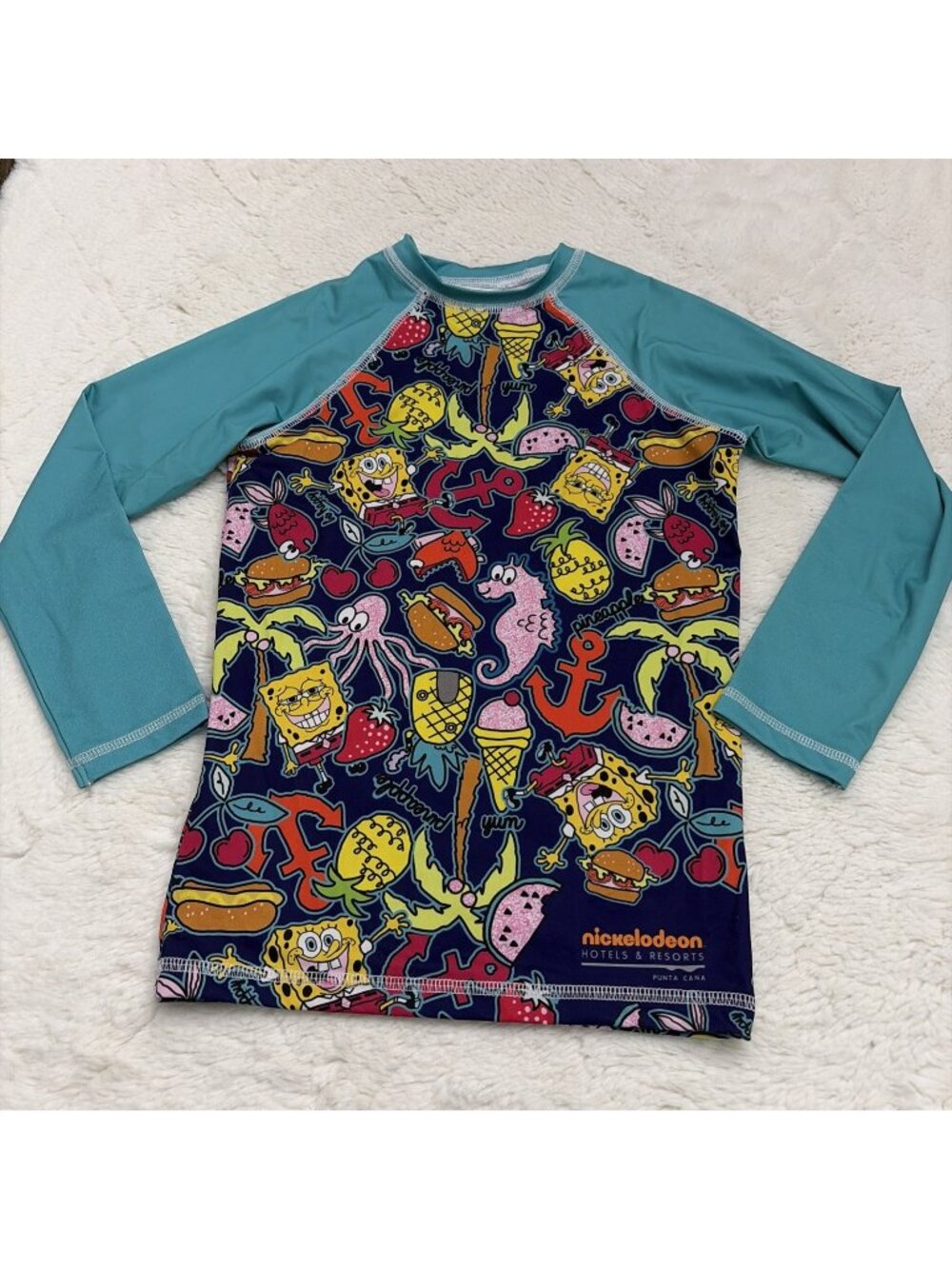 Nickelodeon Sponge Bob Karisma Hotel Girls 12 Rash Guard